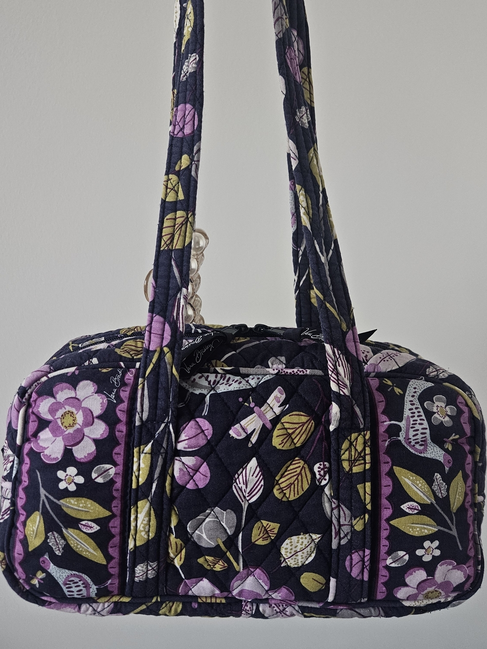 Vera Bradley floral nightingale 100 handbag small mini duffle bag